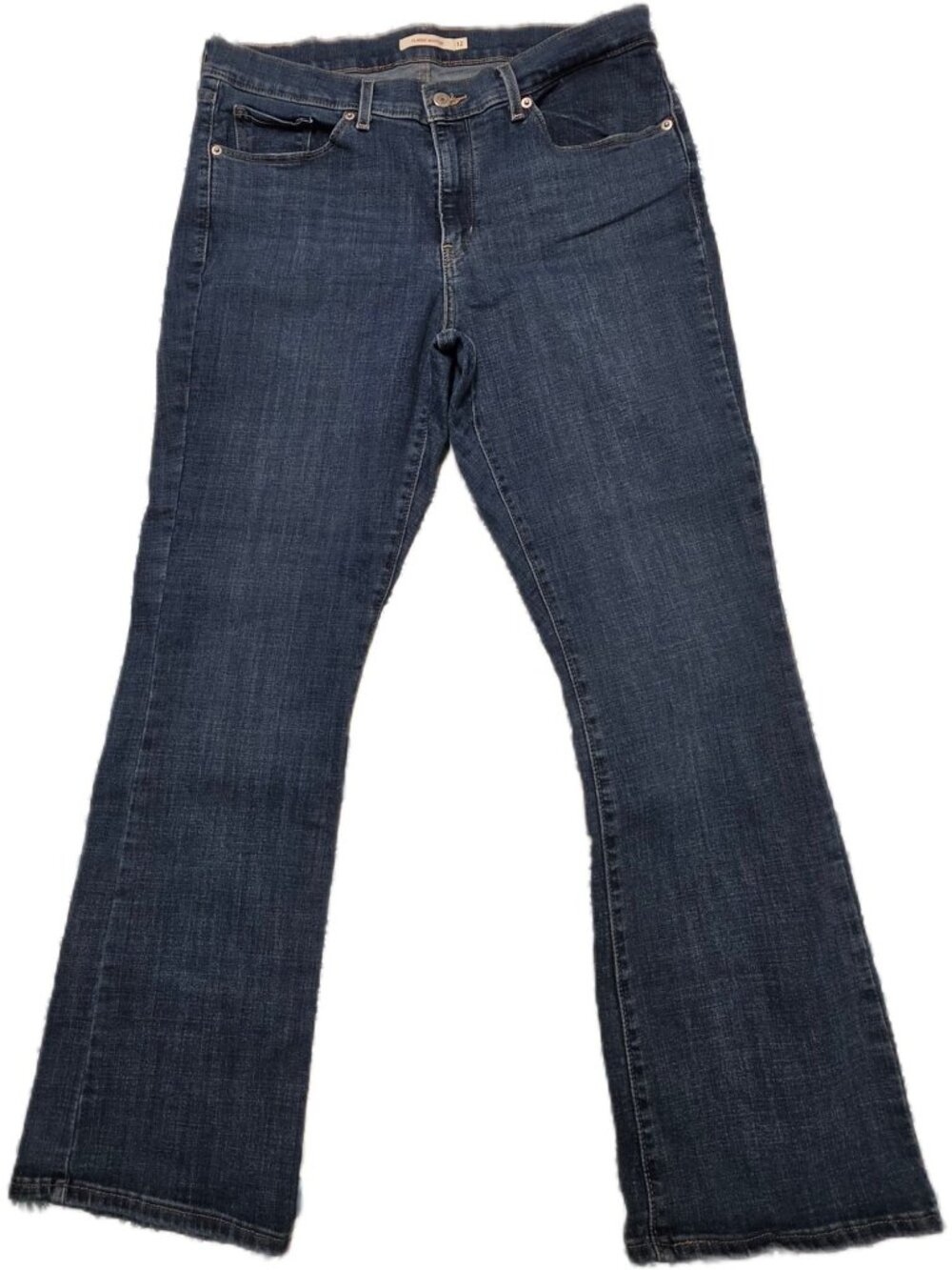 Levi's Classic Bootcut Jeans Womens 12S W31 L30 Dark Indigo Wash Stretch GUC